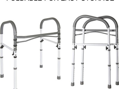 Buy Deluxe Bathroom Safety Toilet Rail - Adjustable Toilet Safety Frame Medical Handrail Assist Grabpicture2